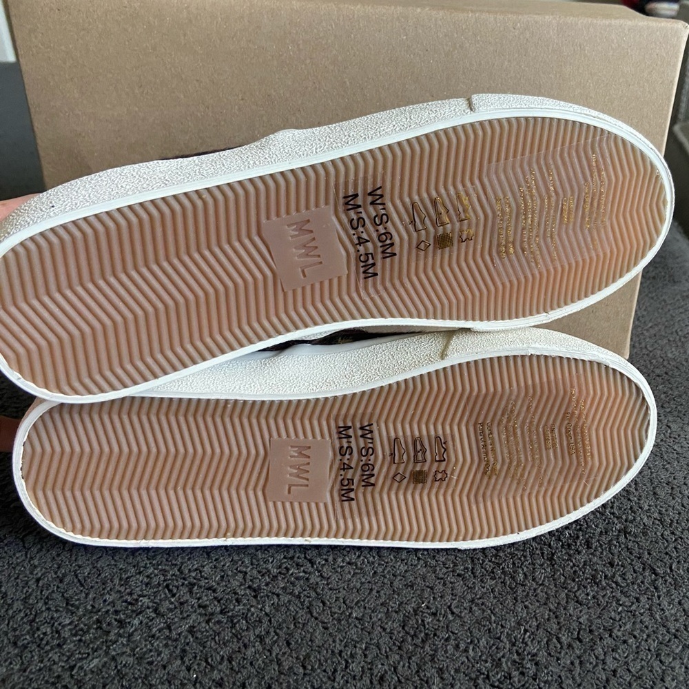 Madewell Slip-on Sneaker in Rich Brown Leopard Print Calf Hair size 6 - Picture 5 of 10